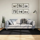 Zacht vloerkleed van polyester met STANDARD 100 op schadelijke stoffen - Zwart / 140 x 200 cm - Vloerkleden