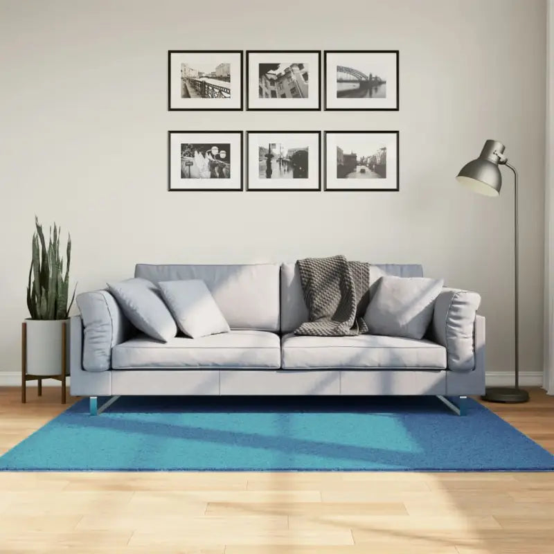 Zacht vloerkleed van polyester met STANDARD 100 op schadelijke stoffen - Turquoise / 120 x 170 cm - Vloerkleden