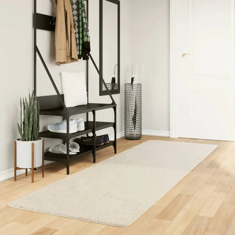 Zacht vloerkleed van polyester met STANDARD 100 op schadelijke stoffen - Beige / 80 x 250 cm - Vloerkleden