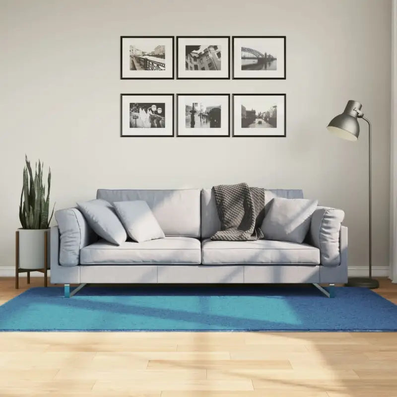 Zacht vloerkleed van polyester met STANDARD 100 op schadelijke stoffen - Turquoise / 100 x 200 cm - Vloerkleden