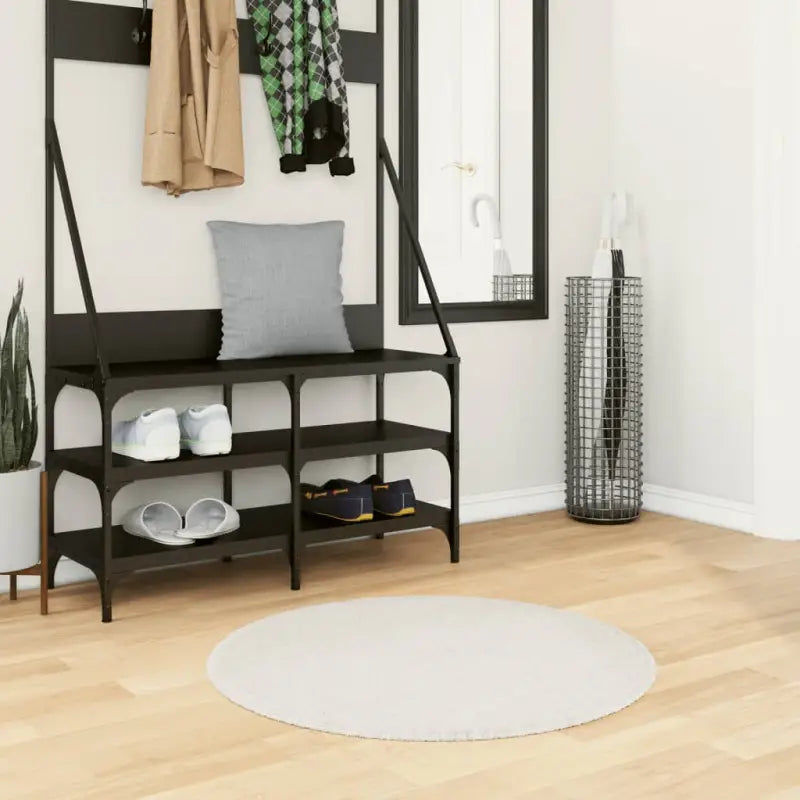 Zacht vloerkleed van polyester met STANDARD 100 op schadelijke stoffen - Crème / Ø 80 cm - Vloerkleden