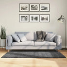 Zacht vloerkleed van polyester met STANDARD 100 op schadelijke stoffen - Antraciet / 80 x 150 cm - Vloerkleden