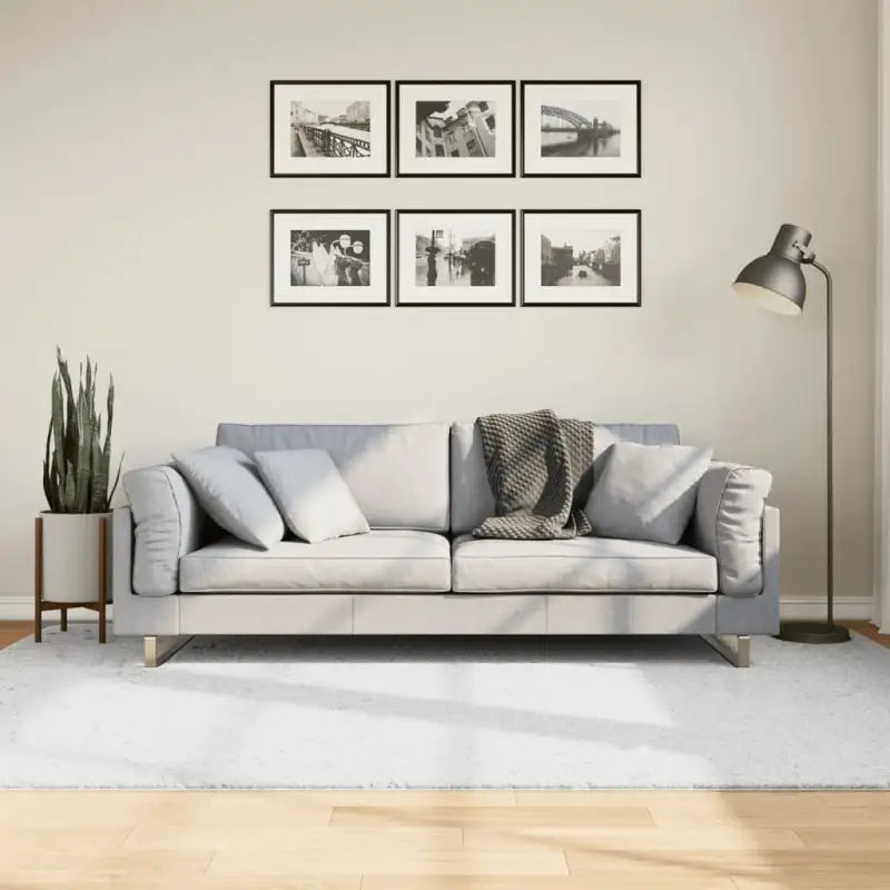 Zacht vloerkleed van polyester met STANDARD 100 op schadelijke stoffen - Grijs / 160 x 230 cm - Vloerkleden