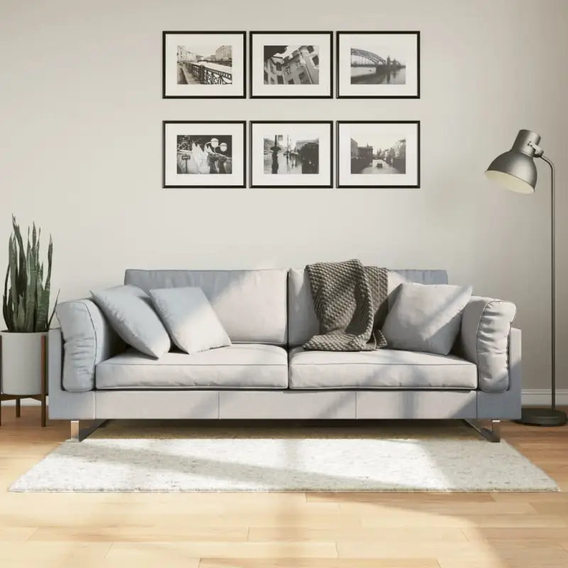Zacht vloerkleed van polyester met STANDARD 100 op schadelijke stoffen - Crème / 80 x 150 cm - Vloerkleden