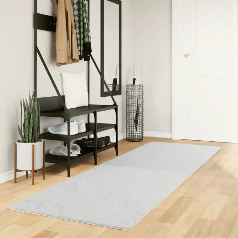 Zacht vloerkleed van polyester met STANDARD 100 op schadelijke stoffen - Grijs / 80 x 250 cm - Vloerkleden