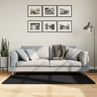 Zacht vloerkleed van polyester met STANDARD 100 op schadelijke stoffen - Zwart / 80 x 150 cm - Vloerkleden