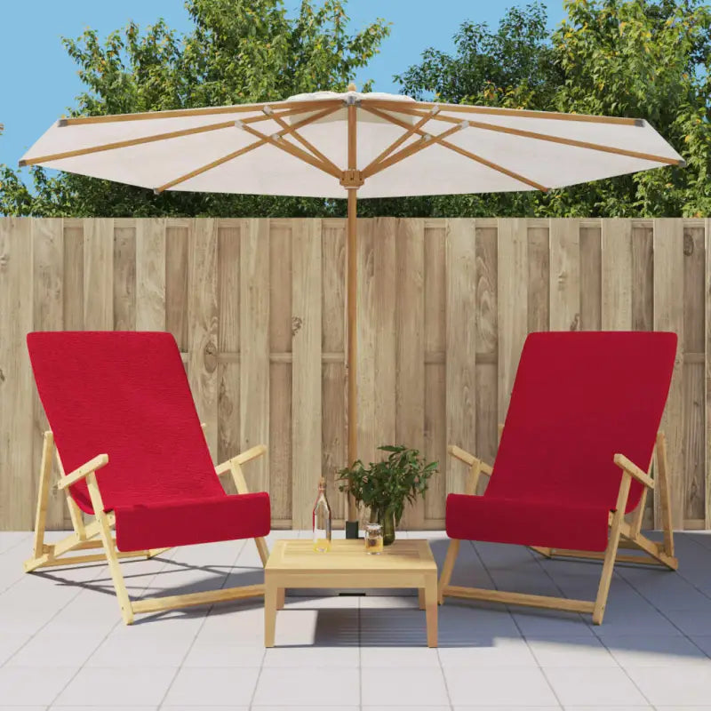 Zachte en comfortabele strandhanddoek voor strand en vakantie - Rood / 60 x 135 cm / 2 - Strandlakens