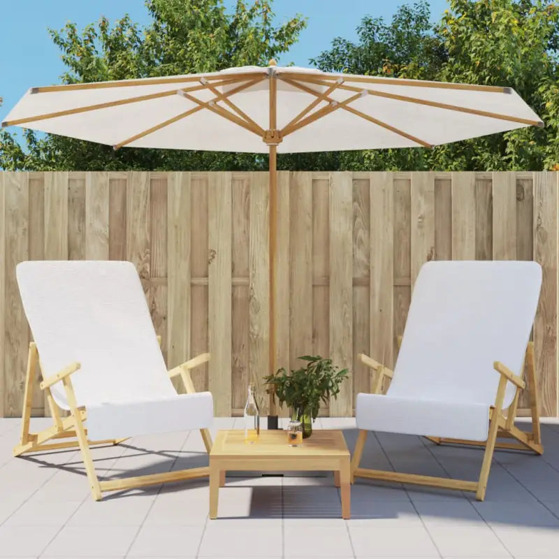 Zachte en comfortabele strandhanddoek voor strand en vakantie - Wit / 60 x 135 cm / 2 - Strandlakens