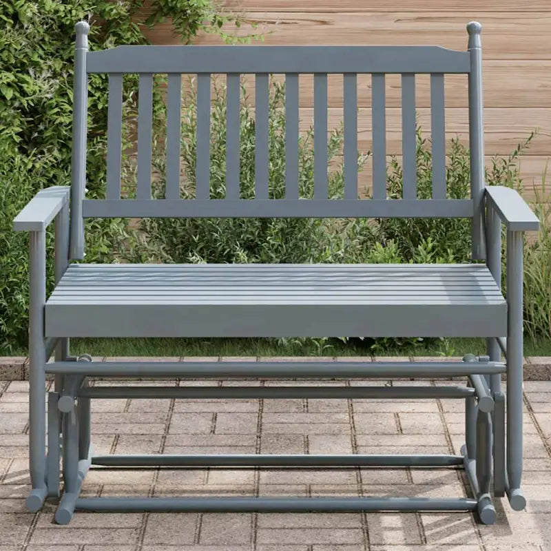 Zachte schommelbeweging bank van massief populierenhout voor ontspanning - Grijs / 1 - Schommelstoelen
