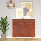 Zelfklevende meubelfolie met hout-look nerven voor interieurupgrades - acacia / 1 - Ruitenfolie