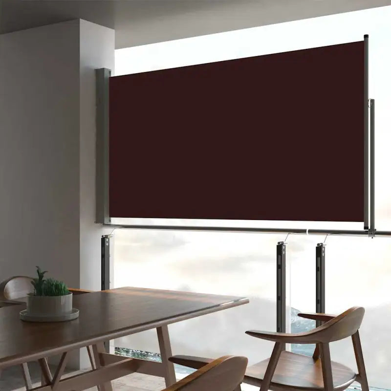 Zijdescherm voor terras en balkon met zon- en windbescherming - Bruin / 160 x 300 cm / 1 - Parasols en zonneschermen