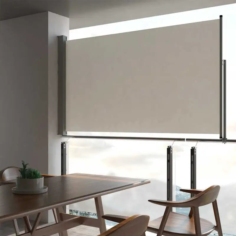 Zijdescherm voor terras en balkon met zon- en windbescherming - Crème / 140 x 300 cm / 1 - Parasols en zonneschermen