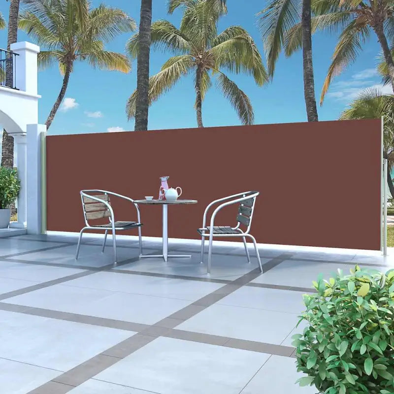 Zijscherm voor privacy en bescherming op terras en balkon - Bruin / 160 x 500 cm / 1 - Parasols en zonneschermen