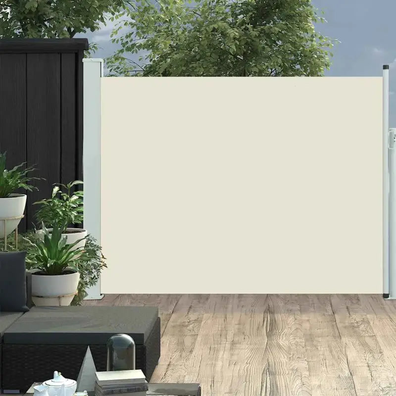 Zijscherm voor privacy en bescherming op terras en balkon - Crème / 140 x 500 cm / 1 - Parasols en zonneschermen