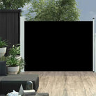 Zijscherm voor privacy en bescherming op terras en balkon - Zwart / 120 x 500 cm / 1 - Parasols en zonneschermen
