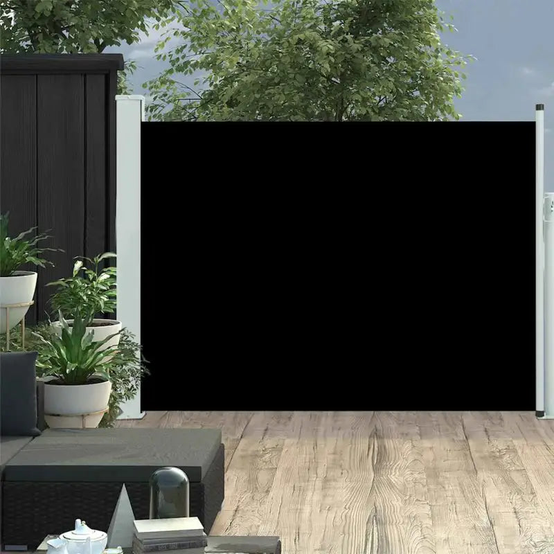 Zijscherm voor privacy en bescherming op terras en balkon - Zwart / 120 x 500 cm / 1 - Parasols en zonneschermen