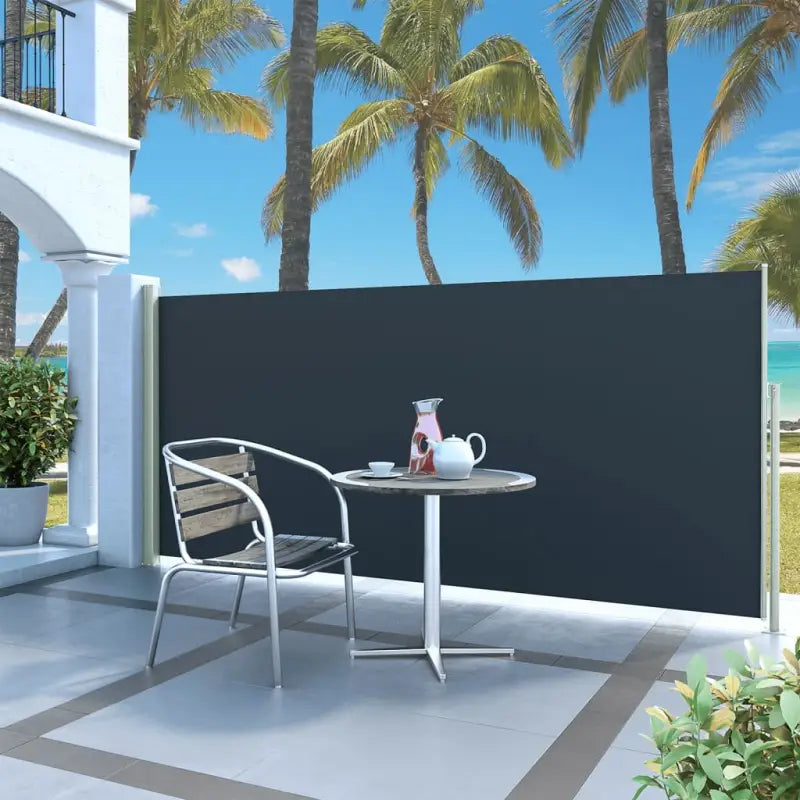 Zijscherm voor privacy en bescherming op terras en balkon - Zwart / 140 x 300 cm / 1 - Parasols en zonneschermen