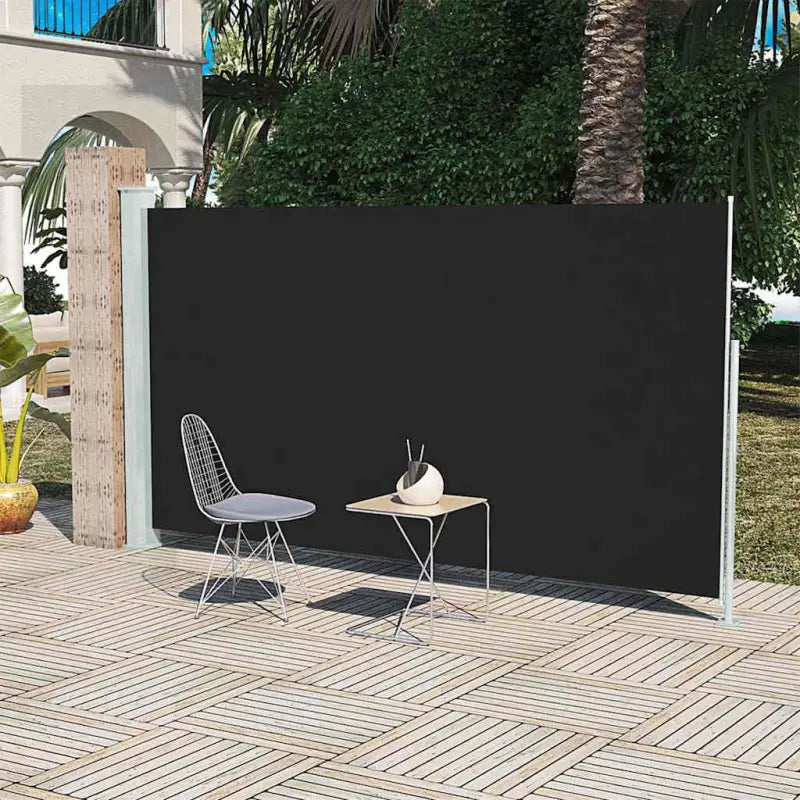 Zijscherm voor privacy en bescherming op terras en balkon - Zwart / 160 x 300 cm / 1 - Parasols en zonneschermen