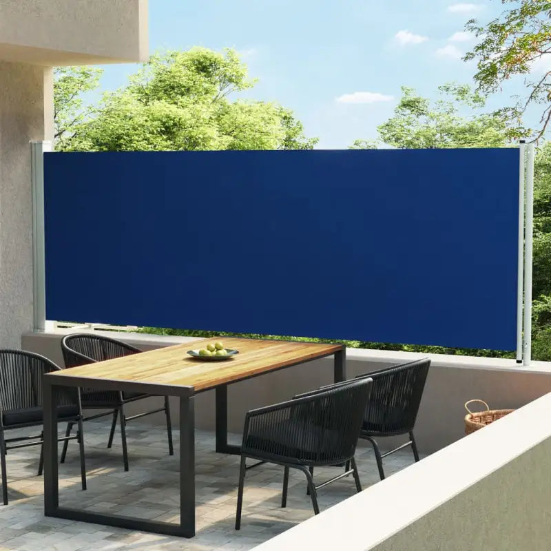 Zijscherm voor terras en balkon met privacy en windbescherming - Blauw / 160 x 600 cm / 1 - Parasols en zonneschermen