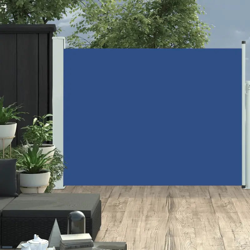 Zijscherm voor terras en balkon met privacy en windbescherming - Blauw / 140 x 500 cm / 1 - Parasols en zonneschermen