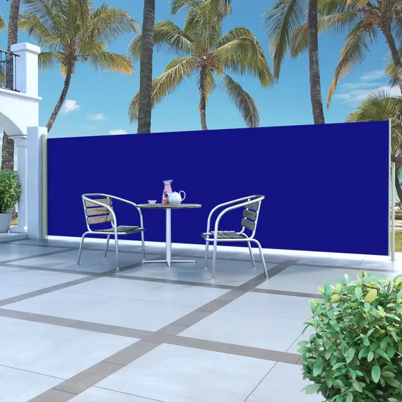 Zijscherm voor terras en balkon met privacy en windbescherming - Blauw / 160 x 500 cm / 1 - Parasols en zonneschermen