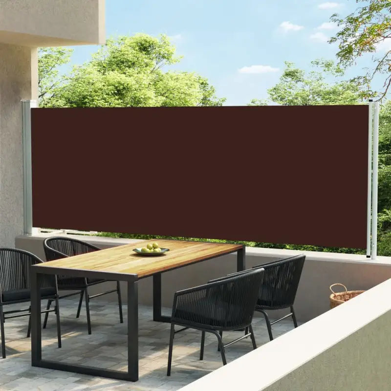 Zijscherm voor terras en balkon met privacy en windbescherming - Bruin / 160 x 600 cm / 1 - Parasols en zonneschermen