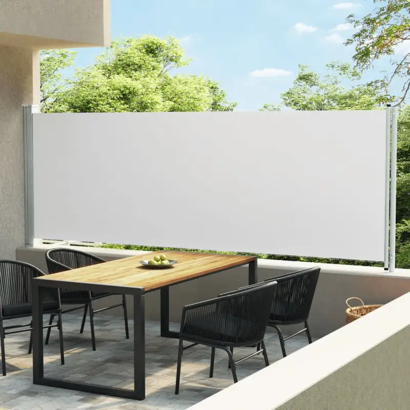 Zijscherm voor terras en balkon met privacy en windbescherming - Crème / 160 x 600 cm / 1 - Parasols en zonneschermen
