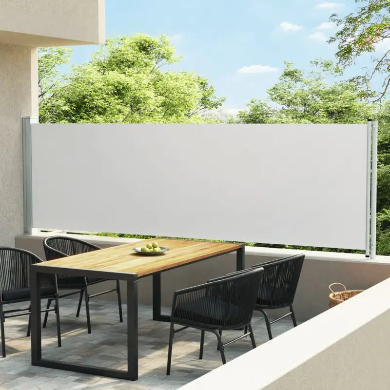 Zijscherm voor terras en balkon met privacy en windbescherming - Crème / 140 x 600 cm / 1 - Parasols en zonneschermen