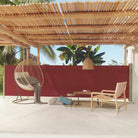 Zijscherm voor terras en balkon met privacy en windbescherming - Rood / 140 x 600 cm / 1 - Parasols en zonneschermen
