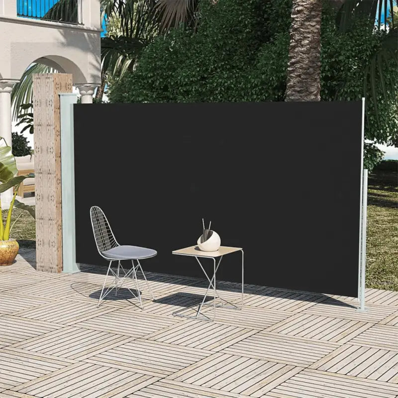 Zijscherm voor terras en balkon met privacy en windbescherming - Zwart / 160 x 300 cm / 1 - Parasols en zonneschermen