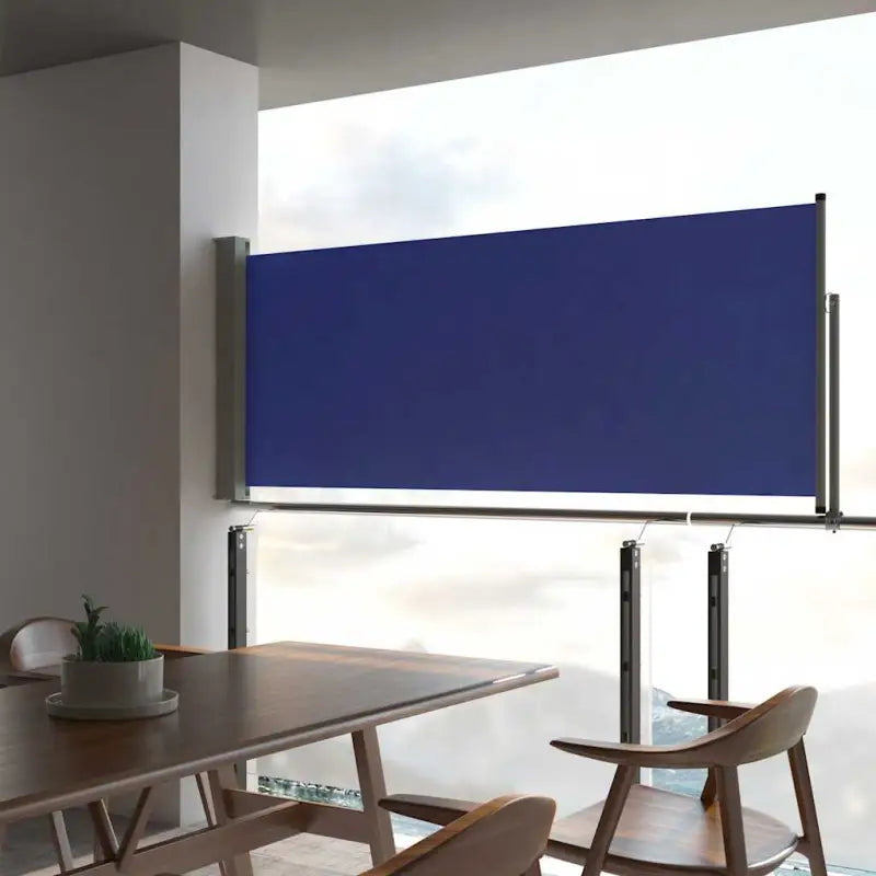 Zijscherm voor terras en balkon voor privacy en bescherming - Blauw / 100 x 300 cm / 1 - Parasols en zonneschermen