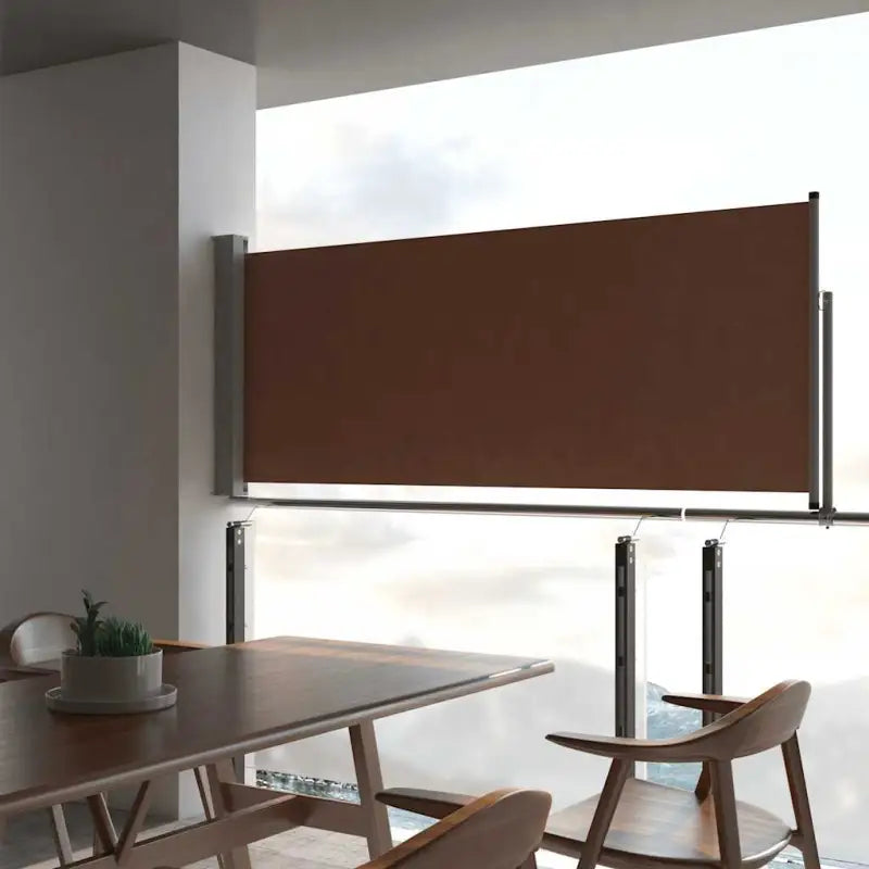 Zijscherm voor terras en balkon voor privacy en bescherming - Bruin / 100 x 300 cm / 1 - Parasols en zonneschermen