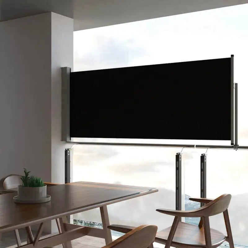 Zijscherm voor terras en balkon voor privacy en bescherming - Zwart / 100 x 300 cm / 1 - Parasols en zonneschermen