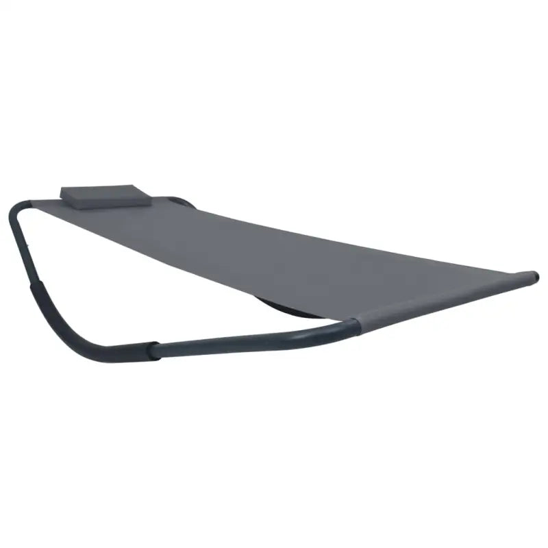 Zonlounger voor tuin terras en strand van weerbestendig oxford stof - Grijs - Tuinbedden