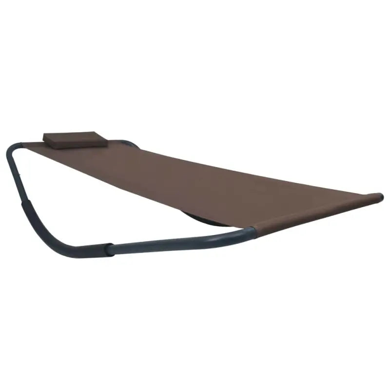 Zonlounger voor tuin terras en strand van weerbestendig oxford stof - Bruin - Tuinbedden