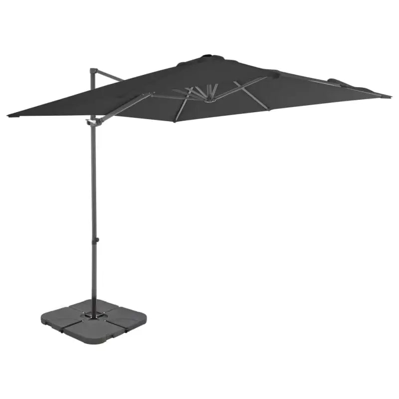 Zonneparasol met draagbare voet en UV-bestendig doek - Antraciet / 1 - Parasols en zonneschermen
