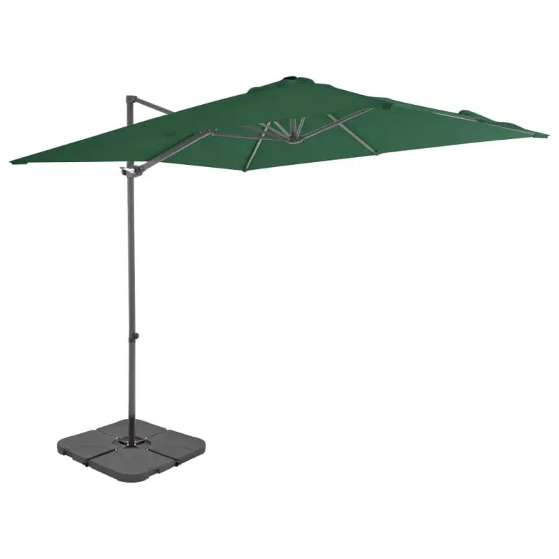 Zonneparasol met draagbare voet en UV-bestendig doek - Groen / 1 - Parasols en zonneschermen