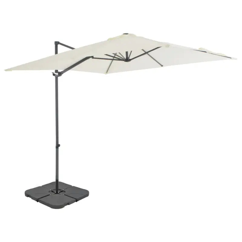 Zonneparasol met draagbare voet en UV-bestendig doek - Parasols en zonneschermen
