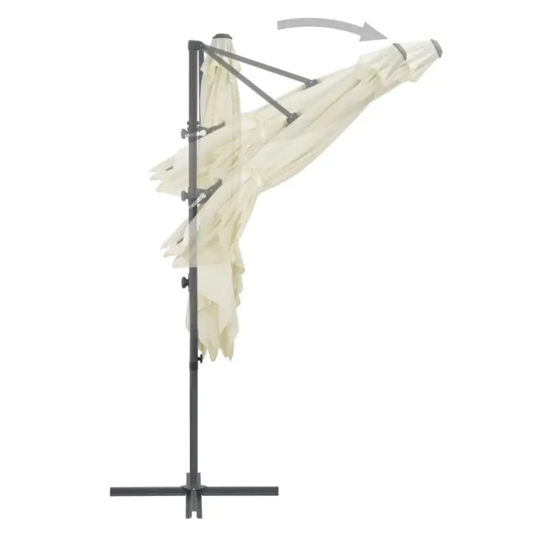 Zonneparasol met draagbare voet en UV-bestendig doek - Parasols en zonneschermen