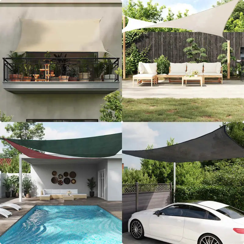 Zonnescherm met roestvrijstalen bevestigingsmiddelen voor tuin en terras - Taupe / 3/4 x 2 m / 1 - Parasols
