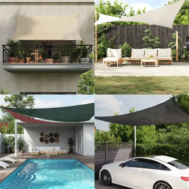 Zonnescherm met roestvrijstalen bevestigingsmiddelen voor tuin en terras - Geel / 3/4 x 3 m / 1 - Parasols