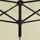 Zorg ervoor dat je beschutting hebt met deze dubbele parasol met stevige stalen paal - Parasols en zonneschermen