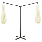 Zorg ervoor dat je beschutting hebt met deze dubbele parasol met stevige stalen paal - Parasols en zonneschermen
