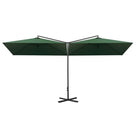 Zorg ervoor dat je schaduw hebt met een dubbele parasol met stevige stalen paal - Parasols en zonneschermen