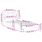 Zwart bedframe met hoofdeinde en multiplex lattenbodem voor comfortabel slapen - Bedden & bedframes