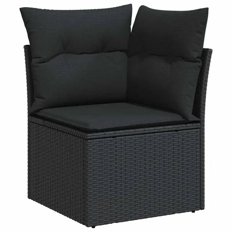 Zwart gepoedercoat stalen loungeset met waterdichte tas voor buiten - Tuinsets