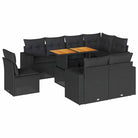 Zwart gepoedercoat stalen loungeset met waterdichte tas voor buiten - Tuinsets