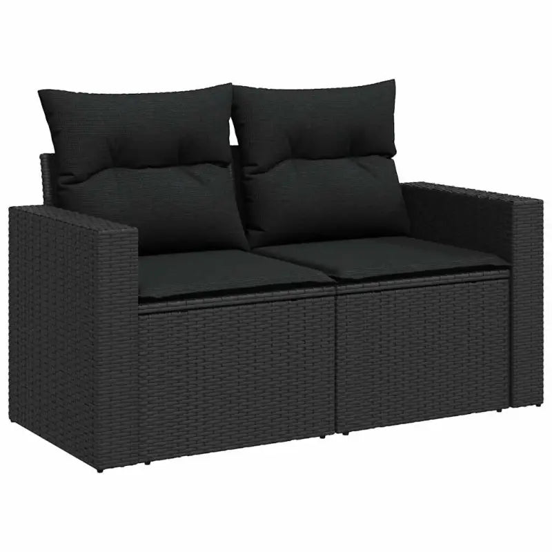 Zwart gepoedercoat stalen loungeset met waterdichte tas voor buiten - Tuinsets