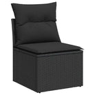 Zwart gepoedercoat stalen loungeset met waterdichte tas voor buiten - Tuinsets