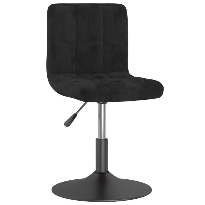 Zwart gepoedercoate draaibare eetkamerstoelen met fluweel bekleding - Zwart / 1 - Eetkamerstoelen